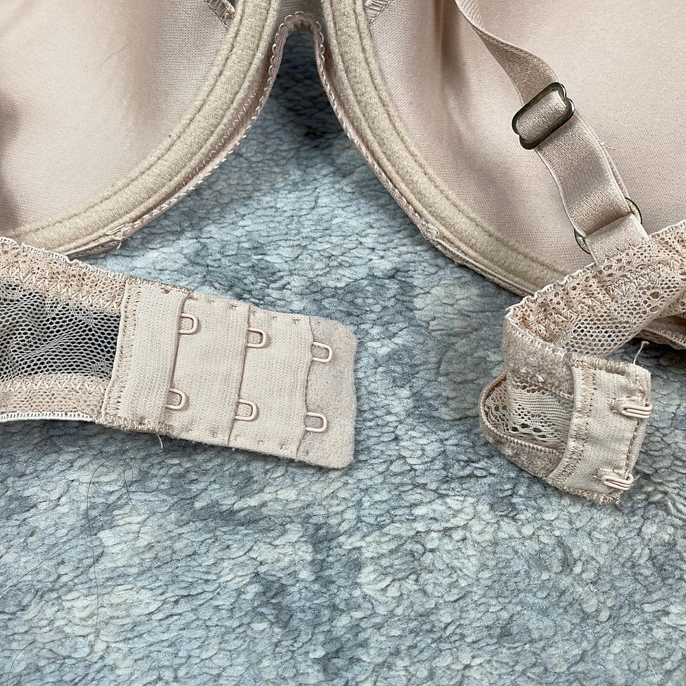 Natori Impeccable Bra Nude Beige Floral Lace Underwire Sz 36DD - Picture 5 of 10